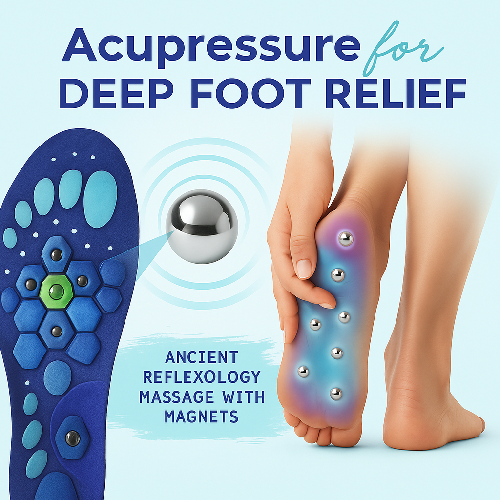 Semelles intérieures absorbant les chocs magnétiques pour un confort tout au long de la journée